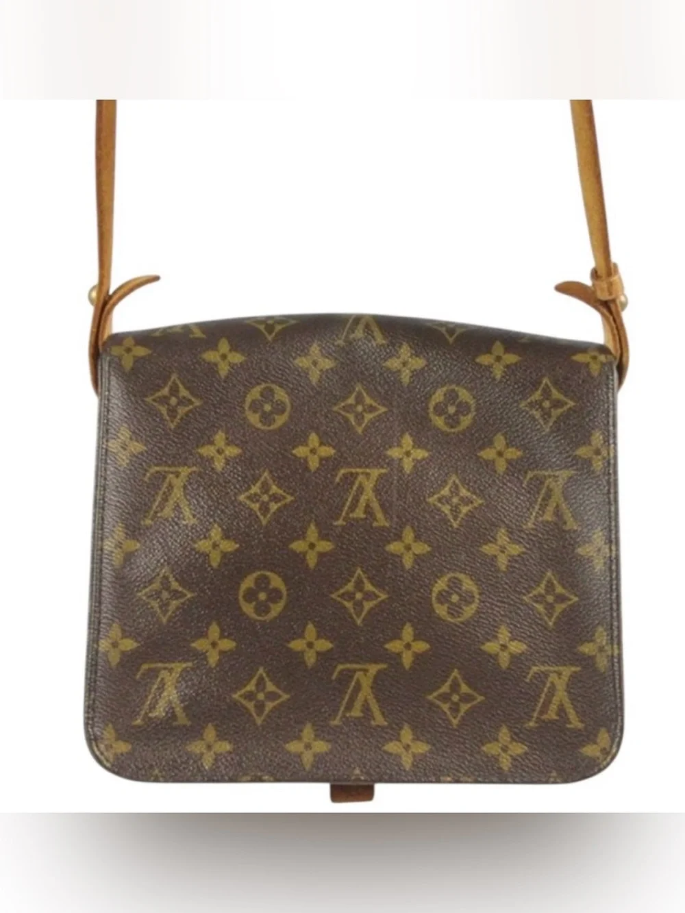 Louis Vuitton LV Monogram Cartouchiere GM Bag Canvas Leather Crossbody Purse - Picture 5 of 14